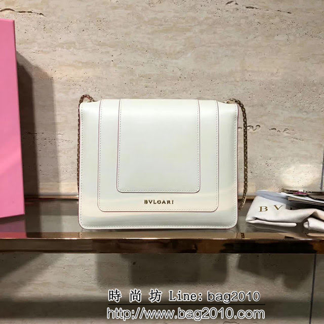 BVLGARI寶格麗 原單品質 最新款蛇頭扣環 奶白色 時尚手提肩背包 34559 FYD1300
